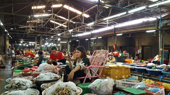 The Old Market or Phsar Chas in Siem Reap, Cambodia