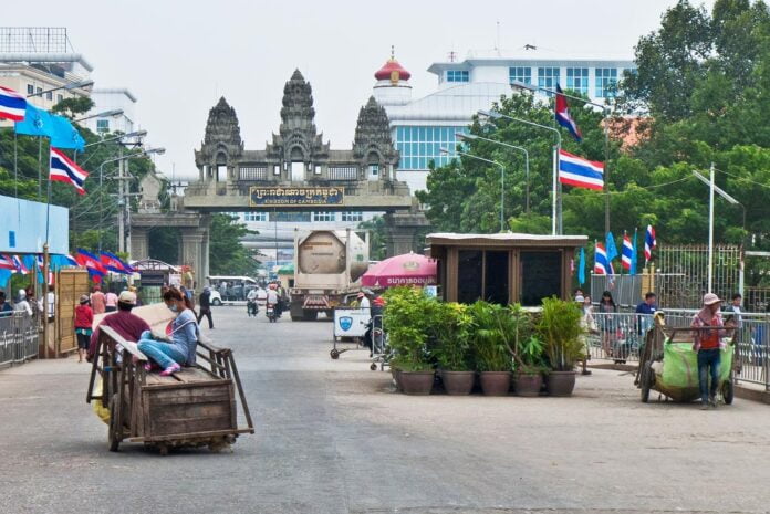 When traveling overland from Bangkok, you will enter Cambodia through the Poipet border crossing